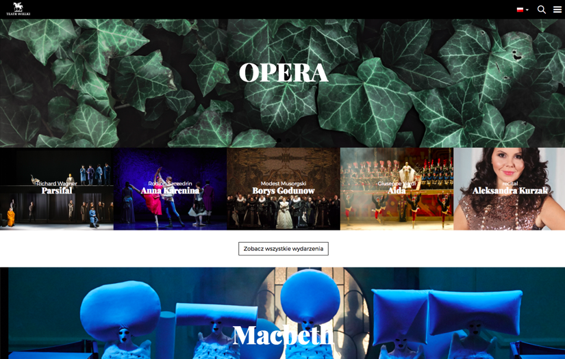 NATIONAL OPERA | TYPO3 screenshot 1